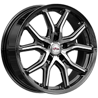 Литые диски Страйк (КС1080) 6.500xR17 5x114.3 DIA66.6 ET37 Блэк Джек для Renault Megane Cabrio