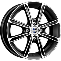 Литые диски Флэш (КС710) 5.000xR13 4x100 DIA67.1 ET35 алмаз черный для Renault Clio