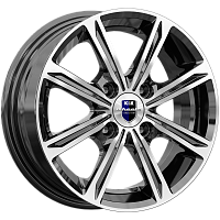 Литые диски Флэш (КС710) 5.000xR13 4x114.3 DIA69.1 ET45 алмаз черный для Chery Qq3/Sweet