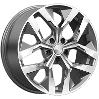 Литые диски ЛАМБЕРТ (КЛ370) 7.500xR18 5x114.3 DIA67.1 ET50 алмаз графит для Renault Clio Rs