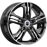 Литые диски Trinity (КС615) 6.000xR15 5x114.3 DIA67.1 ET45 алмаз черный для Mazda 626