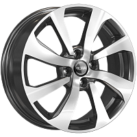Литые диски КС893 (ZV 16_Sandero Stepway) (КС893) 6.000xR16 4x100 DIA60.1 ET37 алмаз черный для Volkswagen Polo