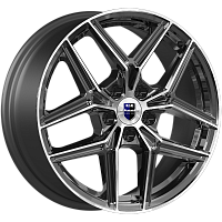 Литые диски Юнион (КС1025) 7.000xR17 5x110 DIA67.1 ET45 алмаз черный для Opel Astra Cabrio
