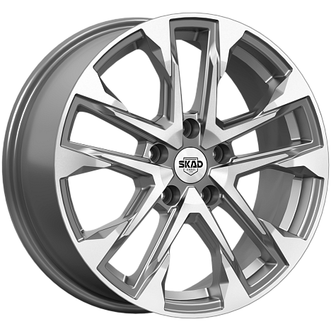 АТАКОР (КЛ376) 7.000xR17 5x114.3 DIA60.1 ET39 алмаз графит АТАКОР (КЛ376) 7.000xR17 5x114.3 DIA60.1 ET39 алмаз графит