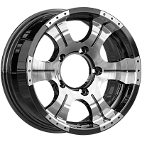Литые диски Байконур (КС473) 7.000xR15 5x139.7 DIA110.1 ET-5 алмаз черный для Suzuki Jimny