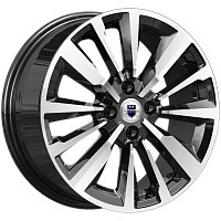 Литые диски Эрман (КС997) 6.500xR16 4x100 DIA60.1 ET50 алмаз черный для Nissan Micra