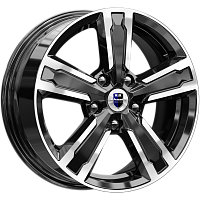 Литые диски Оклахома (КС998) 6.500xR16 5x112 DIA57.1 ET42 алмаз черный для Volkswagen Passat