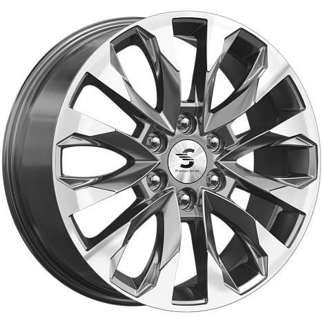КР007 (20_Tank 700) (КР007) 8.000xR20 6x139.7 DIA100.1 ET55 Diamond gloss graphite