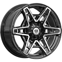 Литые диски Блэкберн (КС1129) 8.000xR17 6x139.7 DIA106.1 ET30 алмаз черный для Toyota Hilux