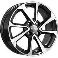 Литые диски КС861 (15_Solaris II) (КС861) 6.000xR15 4x100 DIA54.1 ET46 алмаз черный