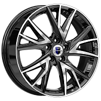 Литые диски Кайлас (КС1054) 6.500xR18 5x114.3 DIA67.1 ET38 алмаз черный для KIA Ceed