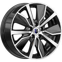 Литые диски Гамбит (КС961) 6.500xR16 5x100 DIA57.1 ET38 алмаз черный для Volkswagen Polo Cross