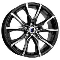 Литые диски Твист (КС697М) 7.500xR17 5x114.3 DIA67.1 ET35 алмаз черный для Land Rover