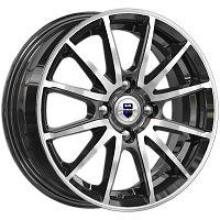 Литые диски Квант (КС960) 5.500xR14 4x100 DIA54.1 ET40 алмаз черный для Mazda 2 Литые диски Квант (КС960) 5.500xR14 4x100 DIA54.1 ET40 алмаз черный для Mazda 2
