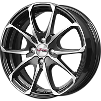 Литые диски Такеши (КС877) 6.000xR16 4x100 DIA60.1 ET45 Блэк Джек для Lada Iskra Sw