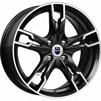 Литые диски Солар (КС875) 7.000xR17 4x100 DIA60.1 ET41 алмаз черный SK для Lada