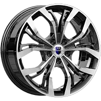 Литые диски Аламида (КС660) 6.500xR16 5x114.3 DIA67.1 ET38 алмаз черный для KIA