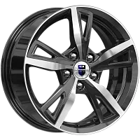 Литые диски Фишт (КС690) 6.500xR16 5x114.3 DIA67.1 ET45 алмаз черный для KIA